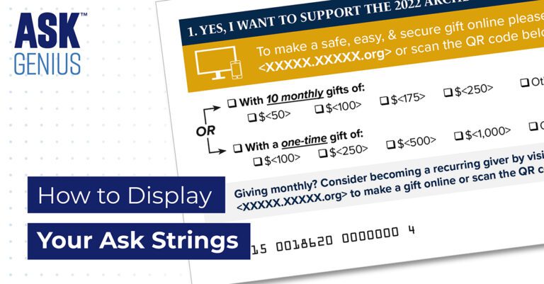 How to Display Your Donation Card Ask Strings