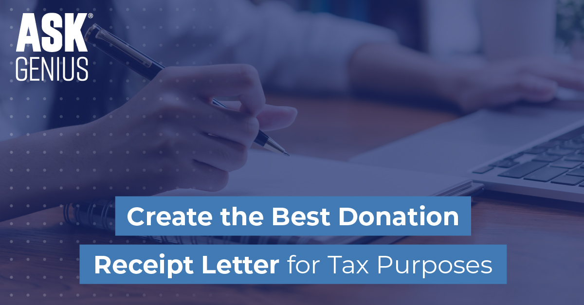 donation receipt letter for tax purposes